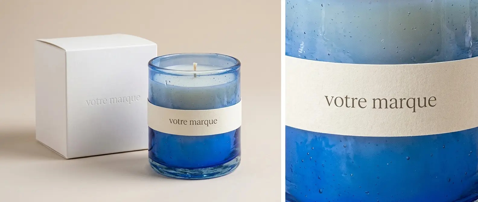 packaging bougie minimaliste premium maroc