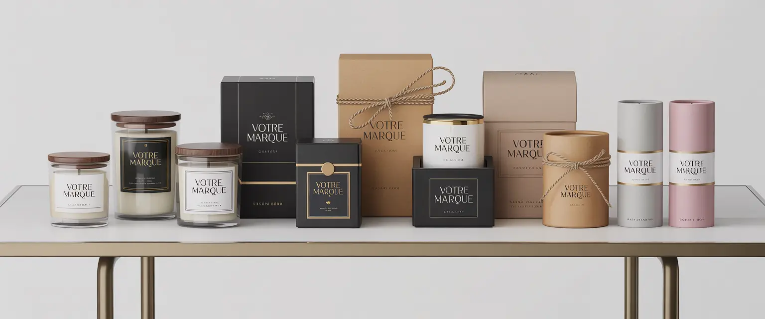 packaging bougie personnalisé luxe maroc design premium